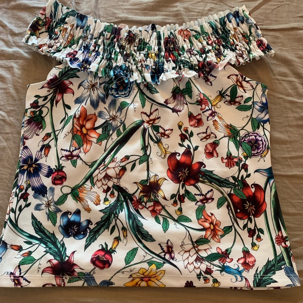 Floral Over the Shoulder Zara Blouse